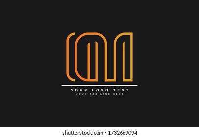 Initial based clean and minimal letter. DM MD D M logo creative fonts monogram icon symbol. Universal elegant luxury alphabet vector design