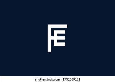 Initial based clean and minimal letter. FE logo creative and monogram icon symbol. Universal elegant luxury alphabet vector design