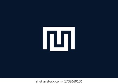 Initial based clean and minimal letter. UM MU logo creative and monogram icon symbol. Universal elegant luxury alphabet vector design