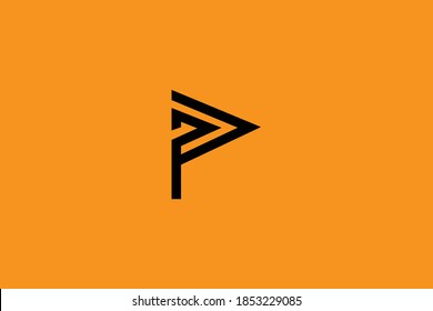 Initial based clean and minimal letter. P logo creative and monogram icon symbol. Universal elegant luxury alphabet vector design