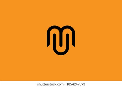 Initial based clean and minimal letter. MU UM logo creative and monogram icon symbol. Universal elegant luxury alphabet vector design