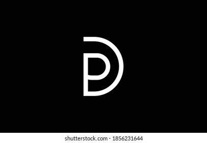 Initial based clean and minimal letter. PD DP P D logo creative and monogram icon symbol. Universal elegant luxury alphabet vector design