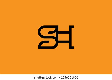 Ursprünglicher, sauberer und minimaler Buchstabe. SH HS S H Logo kreativ und Monogramm Symbol Symbol. Universelles, elegantes und luxuriöses Alphabet, Vektordesign