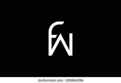 Initial based clean and minimal letter. FW WF F W logo creative and monogram icon symbol. Universal elegant luxury alphabet vector design