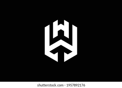 Initial based clean and minimal letter. WH HW logo creative fonts monogram icon symbol. Universal elegant luxury alphabet vector design.
