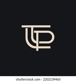 Initial based clean and minimal letter. TPL TP PT L  Monogram Logo Template. Elegant luxury alphabet vector design