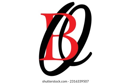Initial based clean and minimal letter. BO OB B O logo creative fonts monogram icon symbol. Universal elegant luxury alphabet vector design