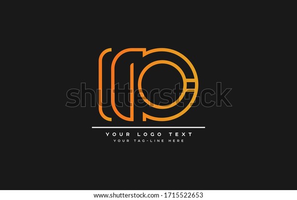 Initial Based Clean Minimal Letter Do Stock Vector (Royalty Free ...