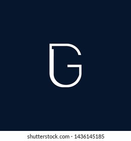 Initial based clean and minimal Logo. GG G letter creative monochrome monogram icon symbol. Universal elegant luxury alphabet vector emblem design