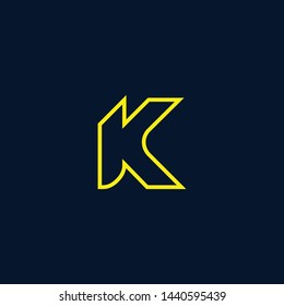 Initial based clean and minimal Logo. KK letter creative monochrome monogram icon symbol. Universal elegant luxury alphabet vector emblem design