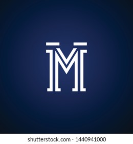Initial based clean and minimal Logo. MM M letter creative monochrome monogram icon symbol. Universal elegant luxury alphabet vector emblem design