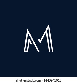 Initial based clean and minimal Logo. MM M letter creative monochrome monogram icon symbol. Universal elegant luxury alphabet vector emblem design