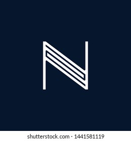 Initial based clean and minimal Logo. NN N letter creative monochrome monogram icon symbol. Universal elegant luxury alphabet vector emblem design