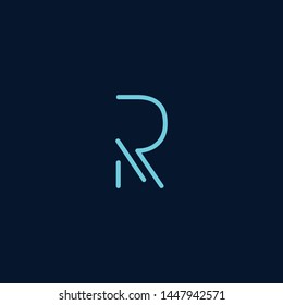 Initial based clean and minimal Logo. RR R letter creative monochrome monogram icon symbol. Universal elegant luxury alphabet vector design