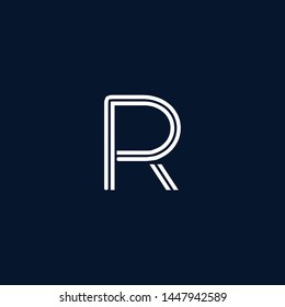Initial based clean and minimal Logo. R PR RP P letter creative monochrome monogram icon symbol. Universal elegant luxury alphabet vector design