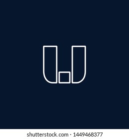 Initial based clean and minimal Logo. J JL LJ L letter creative monochrome monogram icon symbol. UL UJ U elegant luxury alphabet vector design