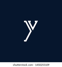Initial based clean and minimal Logo. YY Y letter creative monochrome monogram icon symbol. Universal elegant luxury alphabet vector design