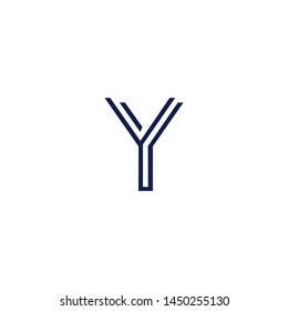 Initial based clean and minimal Logo. YY Y letter creative monochrome monogram icon symbol. Universal elegant luxury alphabet vector design