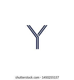 Initial based clean and minimal Logo. YY Y letter creative monochrome monogram icon symbol. Universal elegant luxury alphabet vector design