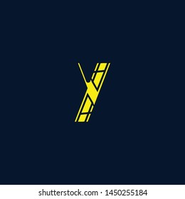 Initial based clean and minimal Logo. YY Y letter creative monochrome monogram icon symbol. Universal elegant luxury alphabet vector design