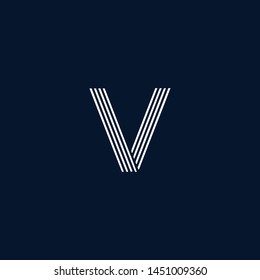 Initial based clean and minimal Logo. VV V letter creative monochrome monogram icon symbol. Universal elegant luxury alphabet vector design