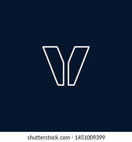 Initial based clean and minimal Logo. VV V letter creative monochrome monogram icon symbol. Universal elegant luxury alphabet vector design