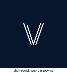Initial based clean and minimal Logo. VV V letter creative monochrome monogram icon symbol. Universal elegant luxury alphabet vector design