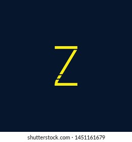 Initial based clean and minimal Logo. ZZ Z letter creative monochrome monogram icon symbol. Universal elegant luxury alphabet vector design