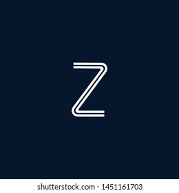Initial based clean and minimal Logo. ZZ Z letter creative monochrome monogram icon symbol. Universal elegant luxury alphabet vector design