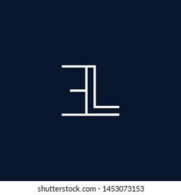 Initial based clean and minimal Logo. EL LE L E letter creative monochrome monogram icon symbol. Universal elegant luxury alphabet vector design