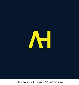Initial based clean and minimal Logo. AH HA H letter creative monochrome monogram icon symbol. Universal elegant luxury alphabet vector design