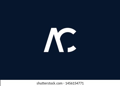 Initial based clean and minimal Logo. AC CA C letter creative monochrome monogram icon symbol. Universal elegant luxury alphabet vector design