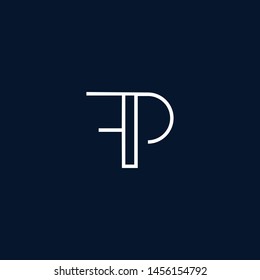 Initial based clean and minimal Logo. FP PF P F letter creative monochrome monogram icon symbol. Universal elegant luxury alphabet vector design