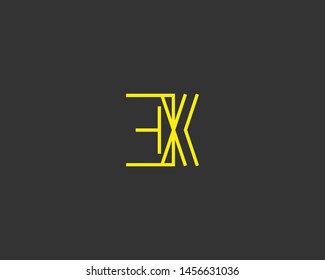 Initial based clean and minimal Logo. EX XE E X letter creative monochrome monogram icon symbol. Universal elegant luxury alphabet vector design