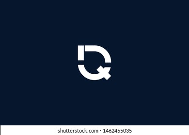 Initial based clean and minimal Logo. DQ QD Q D letter creative monochrome monogram icon symbol. Universal elegant luxury alphabet vector design