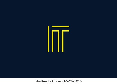 Initial based clean and minimal Logo. IT TI T II letter creative monochrome monogram icon symbol. Universal elegant luxury alphabet vector design