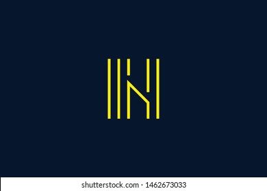 Initial based clean and minimal Logo. IN NI N letter creative monochrome monogram icon symbol. Universal elegant luxury alphabet vector design