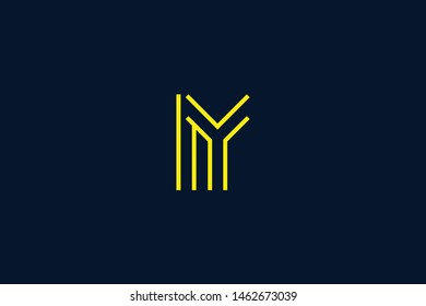 Initial based clean and minimal Logo. IY YI Y II letter creative monochrome monogram icon symbol. Universal elegant luxury alphabet vector design