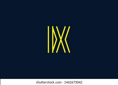Initial based clean and minimal Logo. IX XI X II letter creative monochrome monogram icon symbol. Universal elegant luxury alphabet vector design