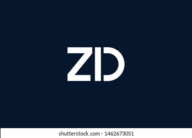 Initial based clean and minimal Logo. DZ ZD Z D letter creative monochrome monogram icon symbol. Universal elegant luxury alphabet vector design