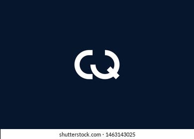 Initial based clean and minimal Logo. CQ QC C Q letter creative monochrome monogram icon symbol. Universal elegant luxury alphabet vector design