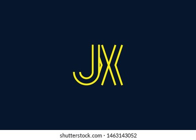 Initial based clean and minimal Logo. JX XJ J X letter creative monochrome monogram icon symbol. Universal elegant luxury alphabet vector design