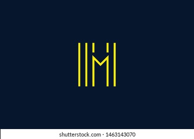 Initial based clean and minimal Logo. IM MI M II letter creative monochrome monogram icon symbol. Universal elegant luxury alphabet vector design