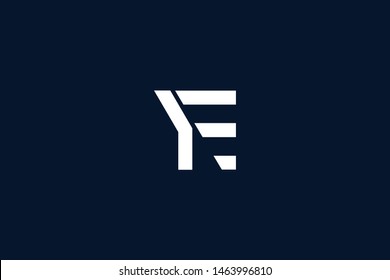 Initial based clean and minimal Logo. EY YE E Y letter creative monochrome monogram icon symbol. Universal elegant luxury alphabet vector design