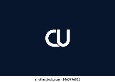 Initial based clean and minimal Logo. CU UC U C letter creative monochrome monogram icon symbol. Universal elegant luxury alphabet vector design