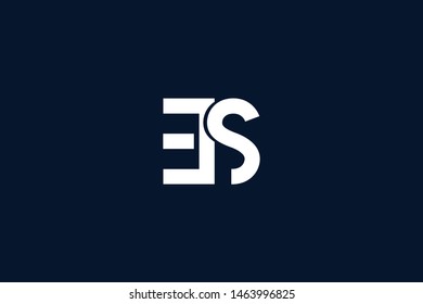 Initial based clean and minimal Logo. ES SE E S letter creative monochrome monogram icon symbol. Universal elegant luxury alphabet vector design