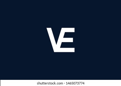 Initial based clean and minimal Logo. EV VE V E letter creative monochrome monogram icon symbol. Universal elegant luxury alphabet vector design