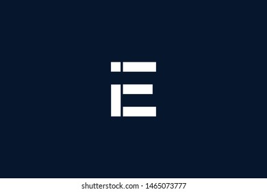 Initial based clean and minimal Logo. EI IE II E letter creative monochrome monogram icon symbol. Universal elegant luxury alphabet vector design