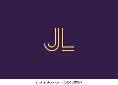 Initial based clean and minimal Logo. LJ JL L J letter creative monochrome monogram icon symbol. Universal elegant luxury alphabet vector design