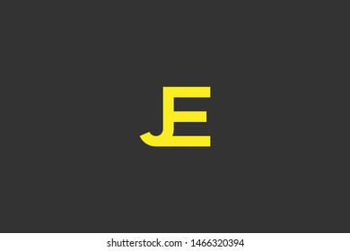 Initial based clean and minimal Logo. EJ JE E J letter creative monochrome monogram icon symbol. Universal elegant luxury alphabet vector design